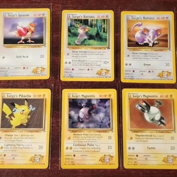 Pokemon | Accessories | Lt Surges Pokmon Cards Lot | Poshmark Pokemon | Accessories | Lt Surges Pokmon Cards Lot | Poshmark